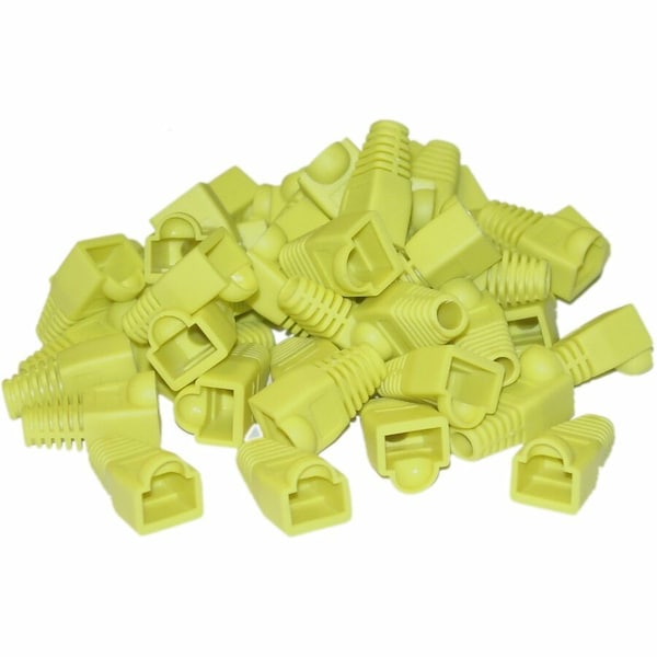Cable Wholesale RJ45 Strain Relief Boots- Yellow, 50PK SR-8P8C-YL - main