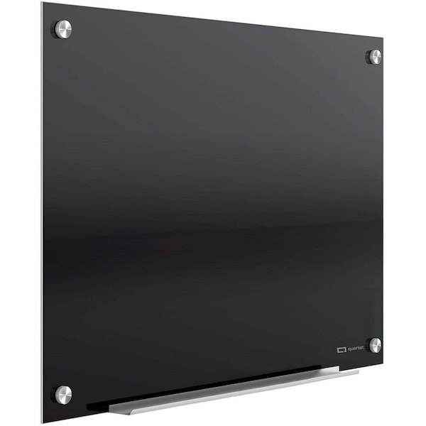 Quartet 24" H x 36" W Magnetic Glass Dry Erase Board, Gloss, Black G3624B - main