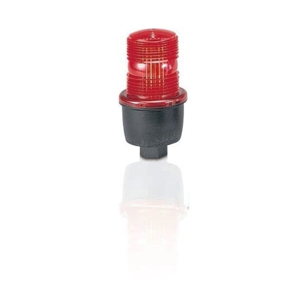Federal Signal Warning Light, Red, Steady Burn LED, 24V DC, Not Applicable FPM, 3 1/8 in Dia., (F) 1/2 in NPT LP3PL-024R - main