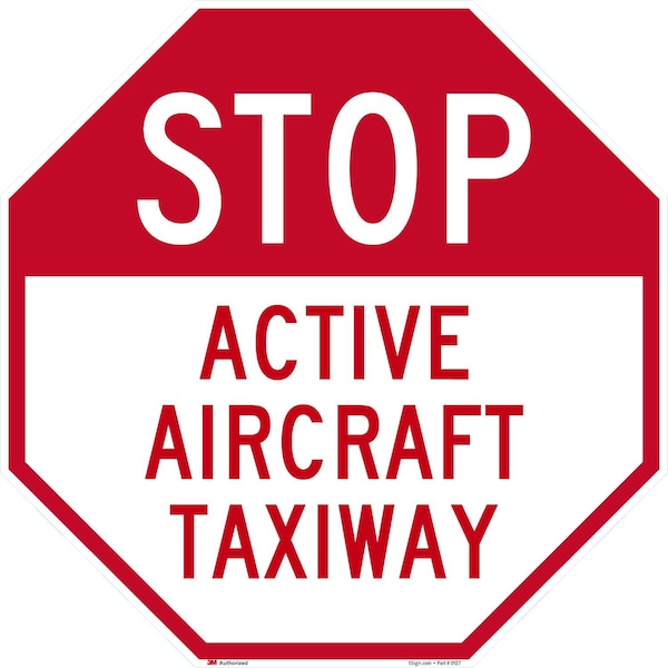 Lyle Stop Active Aircraft Taxiway, 30x30, High Intensity Prismatic, White G-15516-HI_30x30 - main