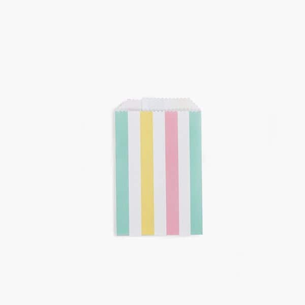 Nashville Wraps Cabana Stripes Paper Merchandise Bags, 4.75x6.75, 500PK MB0CS - main