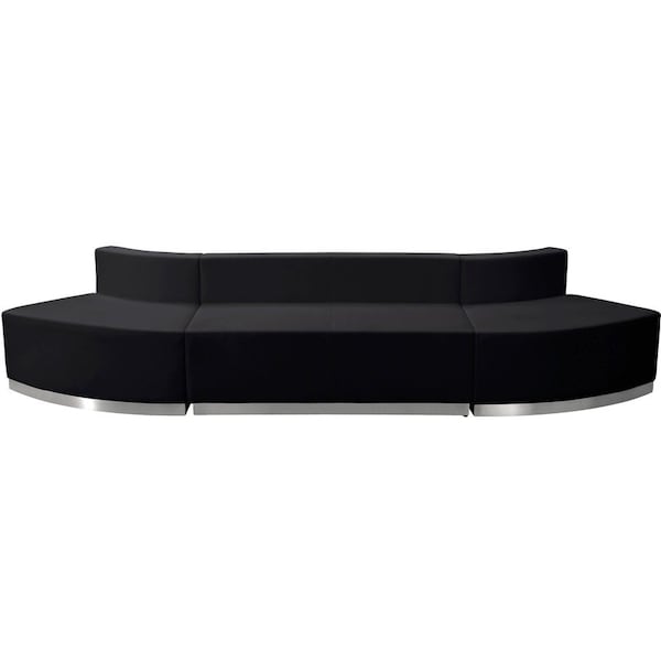 Flash Furniture 3 pcs. Living Room Set, 25-1/4" to 33-1/2" x 27", Upholstery Color: Black, Series: Alon ZB-803-780-SET-BK-GG - main