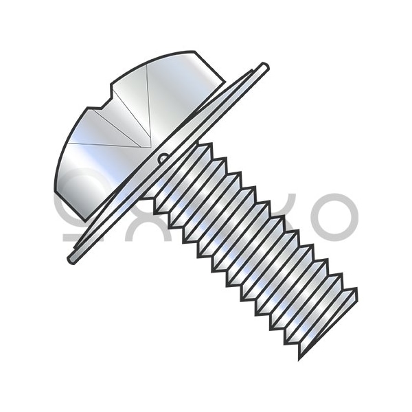 Oxoxo M5-0.8X16 Metric Din7985A Phil Pan Sem typeH Din6902A Captive Flat Washer Full Thread Zinc, 4000PK 510608 - main