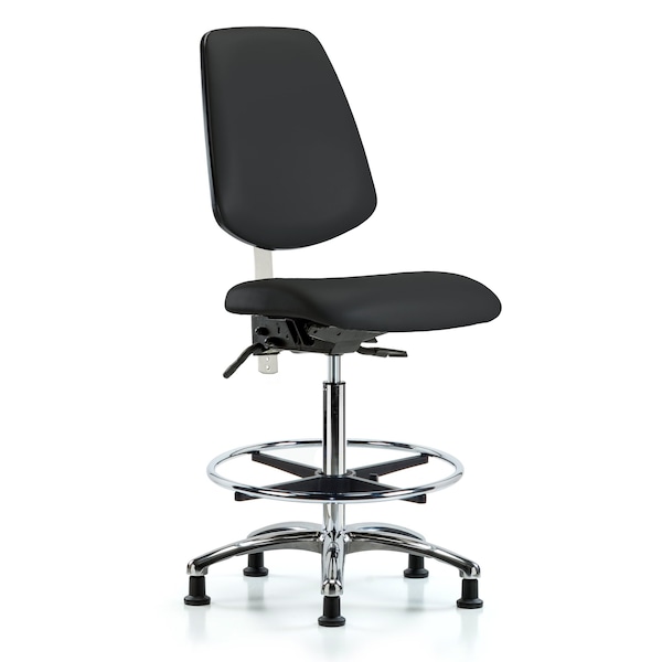 Blue Ridge Ergonomics Clean Room Chair Vin Med Ben Chair, Med, Bk, Blk, CL100, No Arms, 22" to 29" Height, Vinyl, Black BR-NCR-VMBCH-MB-CR-T0-A0-CF-RG-8540 - main