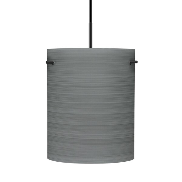 Besa Lighting Besa Tamburo 8 Pendant, Titan, Black Finish, 1x 11W LED 1JT-4006TN-LED-BK - main