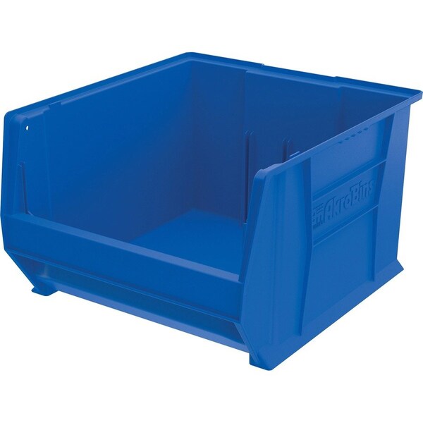 Akro-Mils Hang & Stack Storage Bin, Blue, 12" H, 18.4" W AKM30283B - main