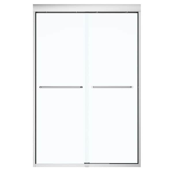 Maax Aura Sliding Shower Door, Clear Glass, Tempered Glass, Semi Frame, 2Panel, Glass, 14 in Glass 135663-900-305 - main