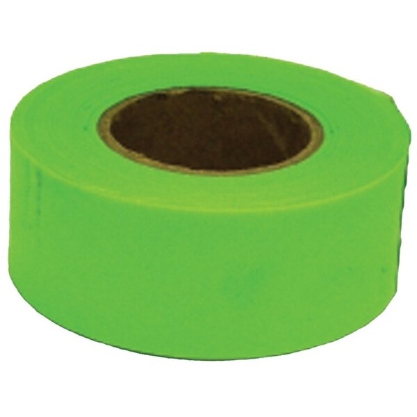 C.H. Hanson Flagging Tape, 150 ft L, 1316 in W, Fluorescent Lime, PVC 17001 - main