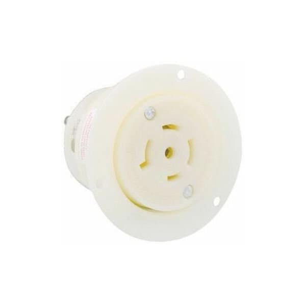 Leviton Locking Receptacle, L23-20R, 20 A, 347/600V AC, Three Phase, 4 Pole, Flush Mount, Screw Terminals 2546 - main