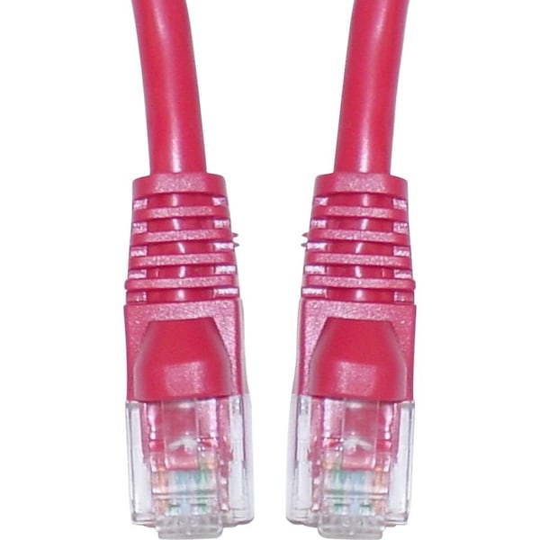 Cable Wholesale Cat6 Red Copper Ethernet Patch Cable, Snagless/Molded Boot, POE Compliant, 14 foot 10X8-07114 - main