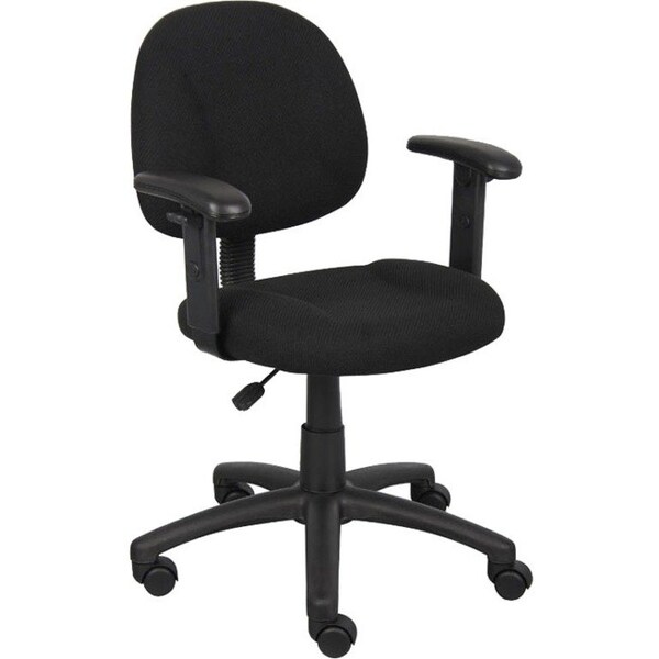 Boss Office Products Boss Deluxe Posture Chair with Adjustable Arms Black B316-BK - main