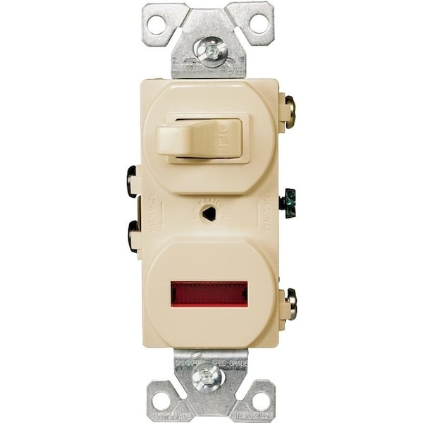 Eaton Wiring Devices 277VBOX Combination Toggle Switch, 15 A, 120277 V, Screw Terminal, Steel Housing Material 277V-SP-L - main