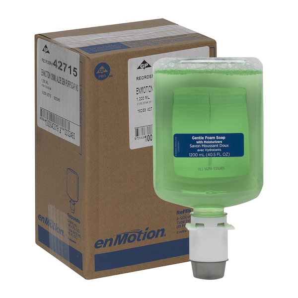 Georgia-Pacific enMotion Hand Soap, 1,200 mL, Foam, Tranquil Aloe, Moisturizing, 2 PK 42715 - main