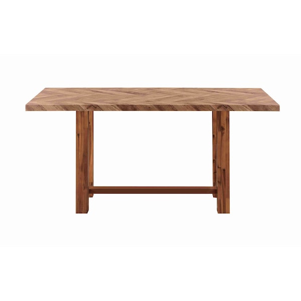 Homeroots 71" Brown Wood Trestle Base Dining Table 631298 - main