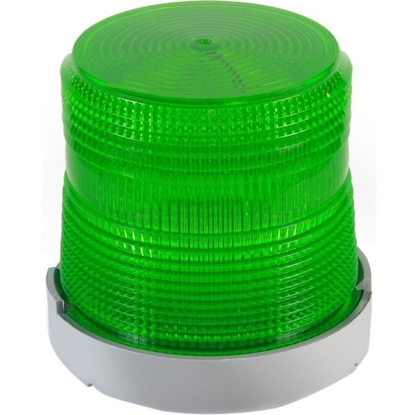 Edwards Signaling Warning Light, Green, (6) LED, 24V DC, 65 FPM, 4 9/32 in Dia., Panel/Conduit 48XBRMG24D - main
