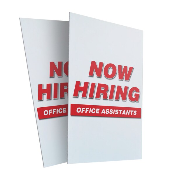 Signmission Office Assistants, Plastic Signs Only 24 Inch x 36 Inch, Corrugated Plastic, 2PK CSB-2436-2PACK-OFFICE ASSISTANTS - main