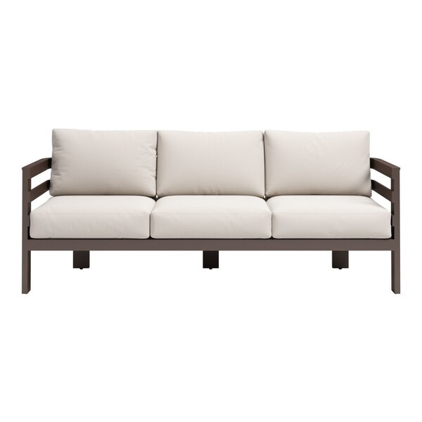Homeroots 81" White Polypropylene Sofa 667657 - main
