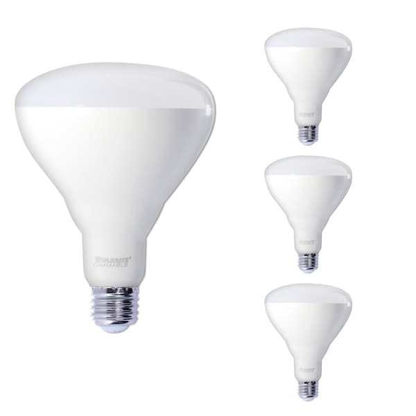Bulbrite LED Filament 15W Dimmable BR40 Light Bulbs, Frost Glass, Medium E26 Base, 2700K, 1100lu, 4PK 862803 - main