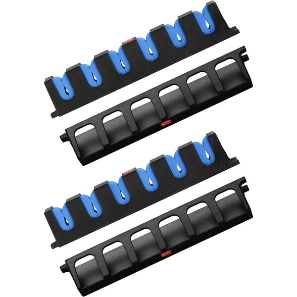 Simple Deluxe Vertical Fishing Rod Holders Wall-Mounted - Fishing Rod Rack, Great Fishing Pole Holder and Rack fo SOFISHRODRACKBLUEX2VERT - main