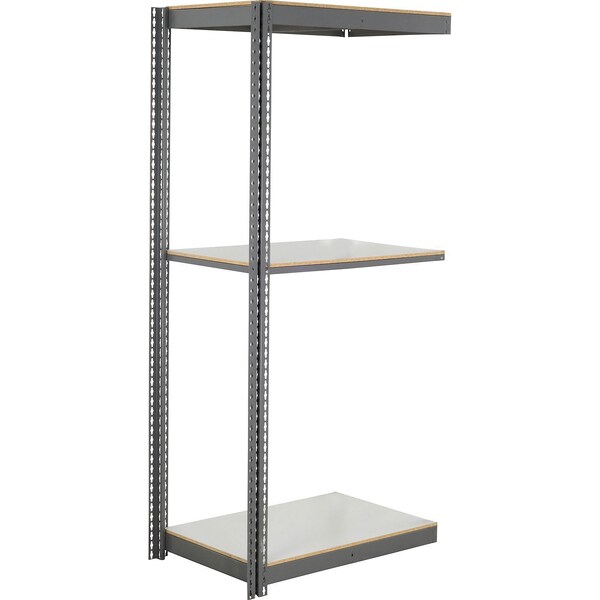 Global Industrial 3 Shelf, Commercial Duty Boltless Shelving Add On, 36"Wx24"Dx84"H, Laminate Deck B3165871 - main