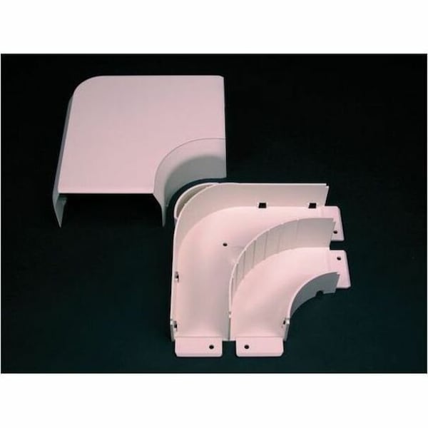 Legrand 90 Deg Flat Elbow Raceway, 40N2 Series, 1 Channel, 4 in W, 2 in H, 6.625 in L, White 40N2F11WH - main