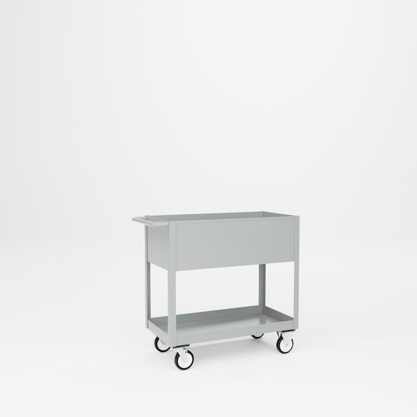 Pucel Welded Box Service Cart, 18 in W x 36 in L x 37 in H, 12 in Deep Box, Light Blue TSC-1836-12P - main