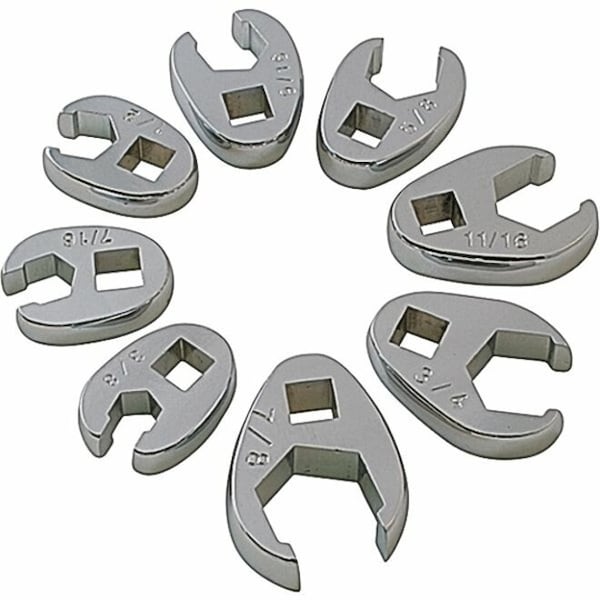 Sunex 3/8" Drive, SAE, SAE Crowfoot Wrench Set, 8 pcs., 3/8" Drve, Flare Nut 9708 - main