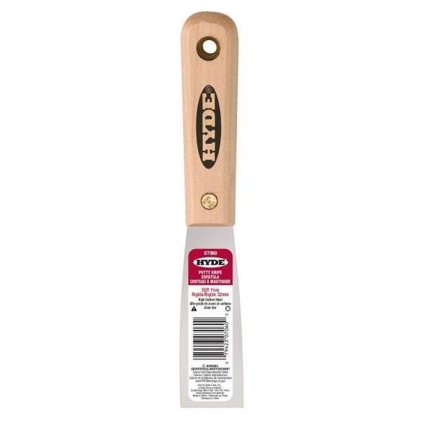 Hyde Stiff Putty Knife, Hardwood Handle - 1.25" Wide 7060 - main