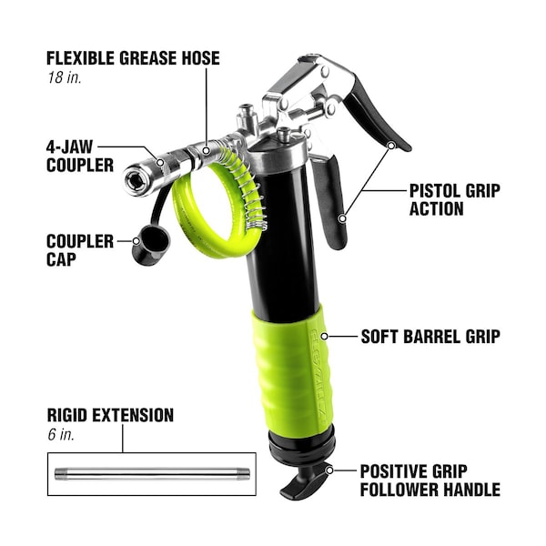 Legacy Flexzilla Heavy Duty Pistol Grip Grease Gun, 1EA L1325FZ - main