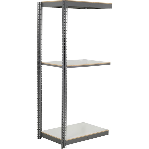 Global Industrial 3 Shelf, Commercial Duty Boltless Shelving Add On, 48"Wx24"Dx48"H, Laminate Deck B3165834 - main