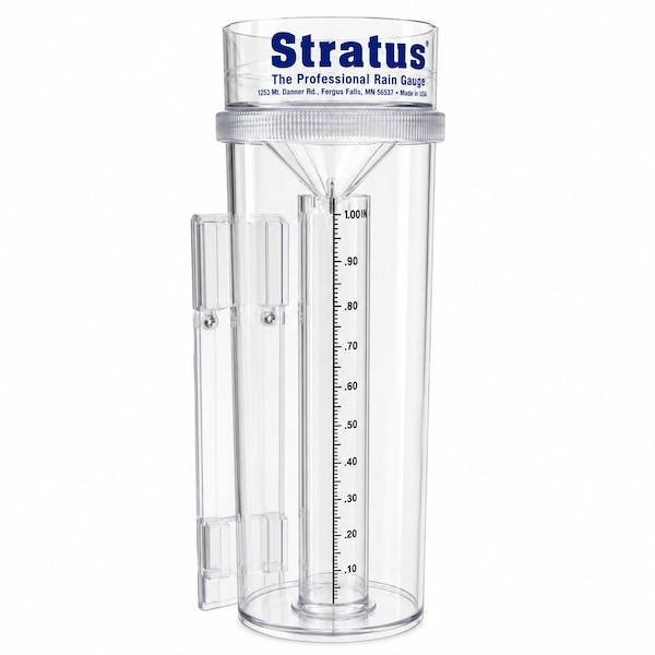 Stratus Precision Rain Gauge - Professional 0.01" Rainfall Measurement, NOAA-Style Observation, All-Weather Outdoor Gauge, Made in USA DPRG0001 - main