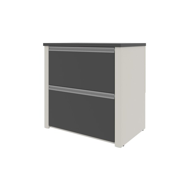 Bestar Connexion 31W 30 in Lateral File Cabinet, Slate & Sandstone 93631-1159 - main