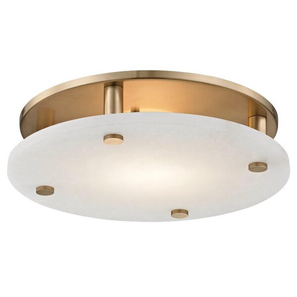 Hudson Valley Lighting Croton 1 Light Flush Mount 15 In. Aged Brass 4715-AGB - main