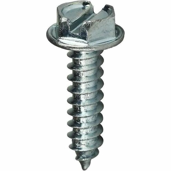 Dottie Sheet Metal Screw, #6 x 2 in, Zinc Plated Steel Flange Hex Head Combination Phillips/Slotted Drive HWSMS62 - main