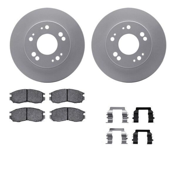 Dynamic Friction Co DFC GEOSPEC Coated Rotors with 5000 Brake Pads - Ceramic and Hardware 4512-72055 - main