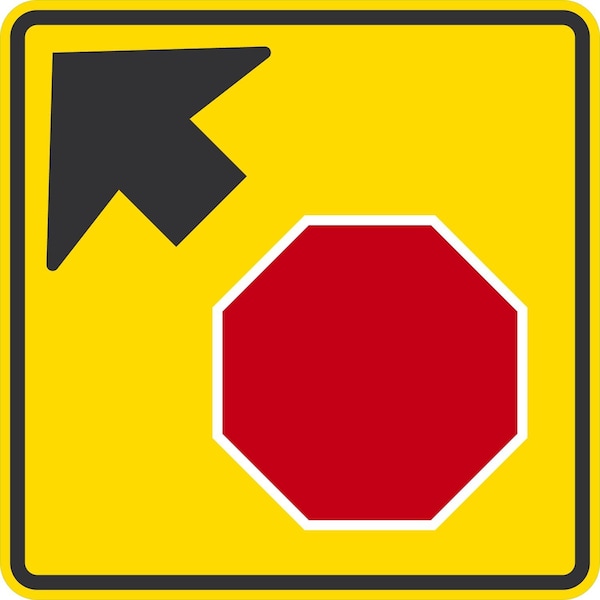 Lyle W3-1, Stop Ahead Symbol, 30x30, High Intensity Prismatic, Yellow G-15317-HI_30x30 - main