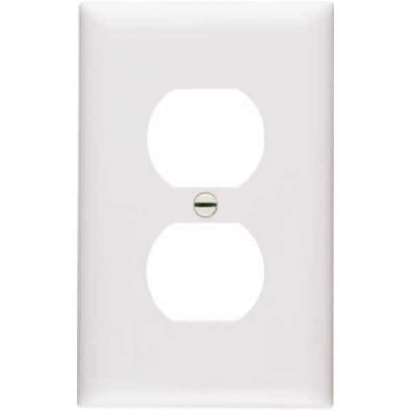 Legrand Wallplate, 4.68 in L, 2.93 in W, 1 -Gang, Nylon, White, 10PK TP8WCP10 - main