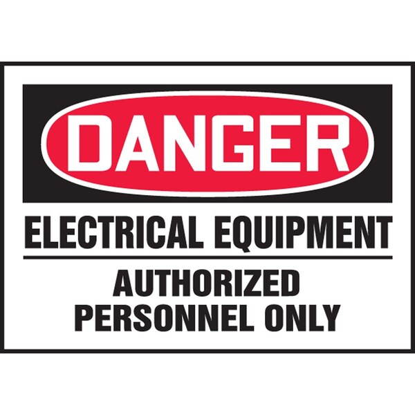 Accuform OSHA DANGER SAFETY LABEL ELECTRICAL LELC112VSP - main