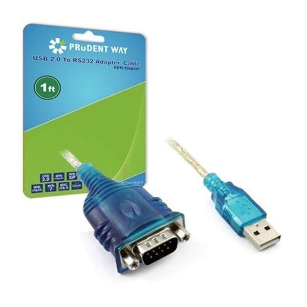 Prudent Way PWI-USB-RS232 USB 2.0 to RS232 1Ft Adapter Cable PWI-USB-RS232 - main
