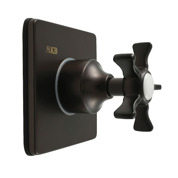 Kingston Brass Single-Handle Three-Way Diverter Valve with Square Trim Kit, Oil Rubbed Bronze KS3045NX - main