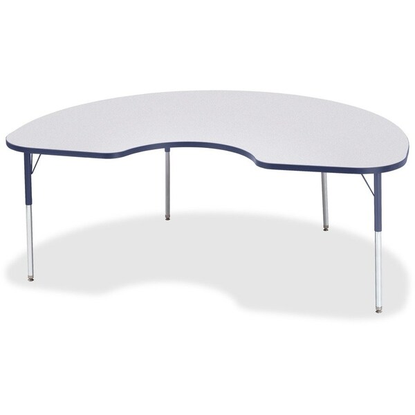 Jonti-Craft Berries Kidney Activity Table, 48 in. x 72 in., A-height, Freckled Gray/Navy/Gray 6423JCA112 - main