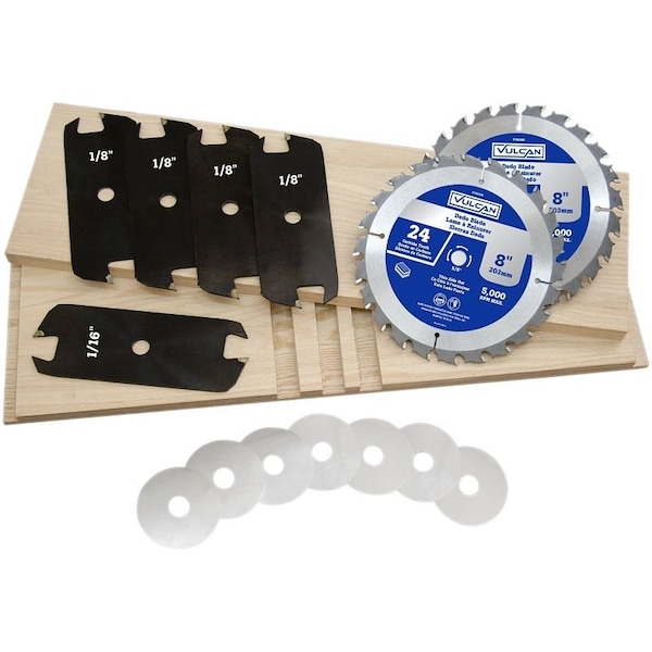 Mibro Vulcan Saw Blade Set, 8 in Dia, 5/8 in Arbor, 24-Teeth, Carbide Cutting Edge 416371OR - main