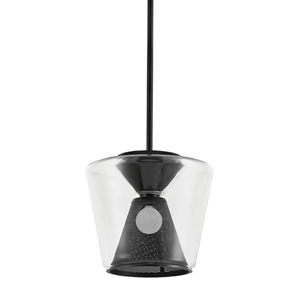 Troy Lighting Berlin 1 Light Pendant 12.5 In. Soft Black F5851-SBK - main