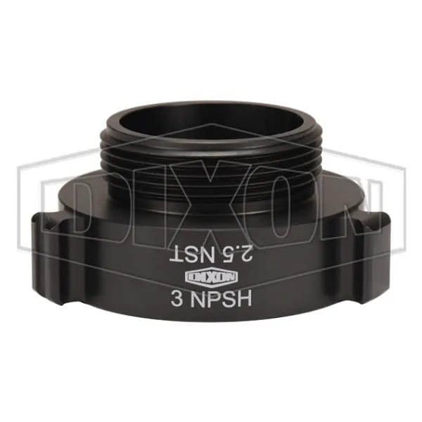 Dixon Style N37 Rocker Lug Hydrant Adapter, 3 x 2-1/2 in, FNPSH x MNST NH, Aluminum, Hardcoat Anodized N37-30S25F - main