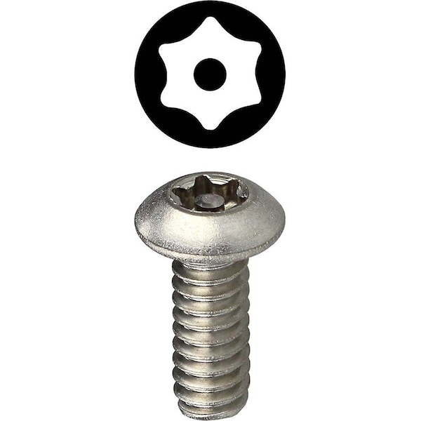 Dottie #10-32 x 1/2 in Tamper-Resistant Torx Button Machine Screw, 18-8 Stainless Steel, 100 PK T103212TB - main