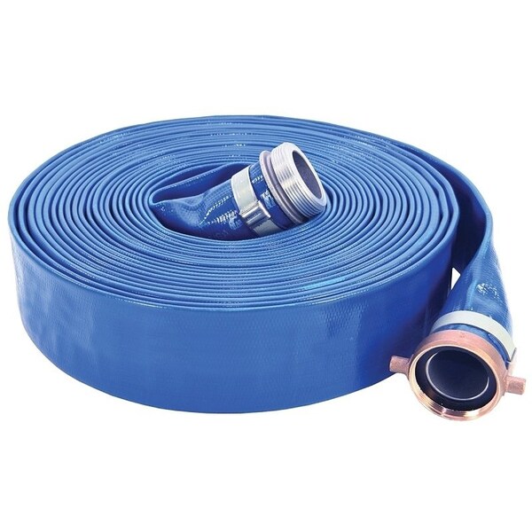 Abbott Rubber COLORmaxx 1147-3000-50 Pump Discharge Hose Assembly, 3 in ID, Male x Female, PVC 1147-3000-50 - main
