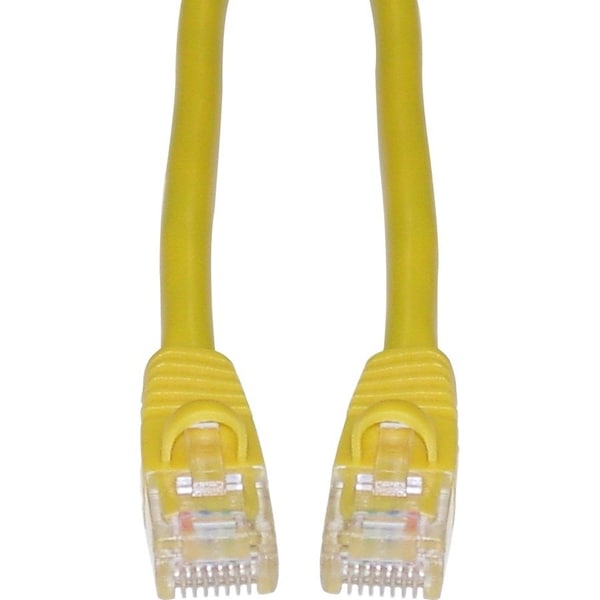 Cable Wholesale Cat5e Yellow Copper Ethernet Patch Cable, Snagless/Molded Boot, POE Compliant, 50 foot 10X6-08150 - main