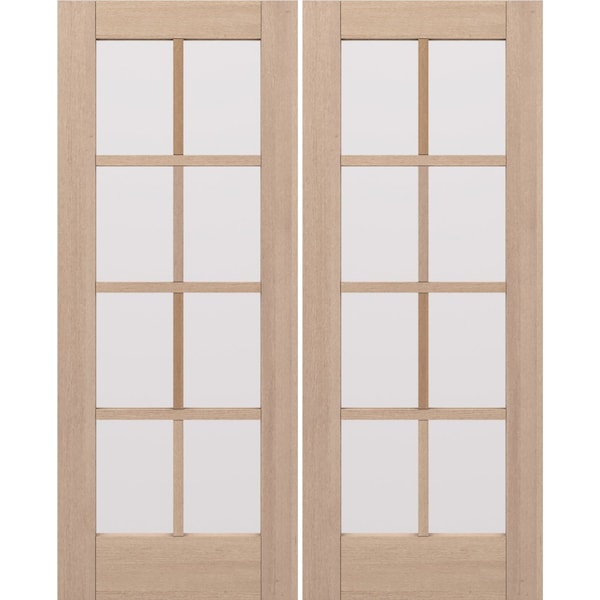 Doornmore G108, 66.5" x 82" ( 2x32" Door) Left Hand, Mahogany SDL 8 Lite Exterior Door G108-SW-3280_2_LI - main