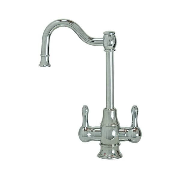 Mountain Plumbing Hot and Cold Faucet with Double Curved Body and Handles in Satin Chrome MT1871-NL/SC - main