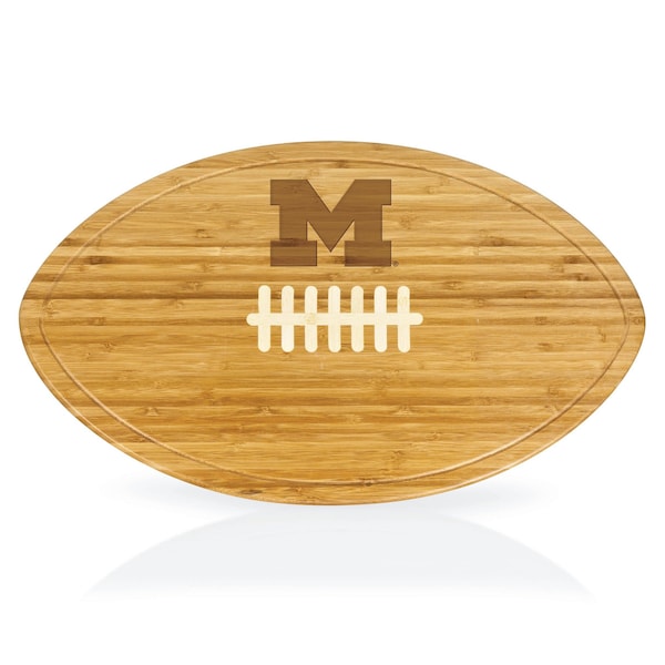 Picnic Time Family Of Brands NCAA Michigan Wolverines Kickoff Football Cheese Board - Novelty Charcuterie Board 908-00-505-343-0 - main